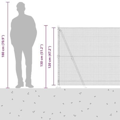VidaXL Afrasteringspaal groen 10 x 1,2 m (16 x 16 mm gaas)