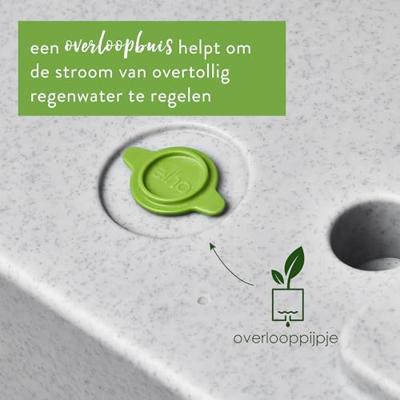 Elho Vivo Next Long 80 Bloembak - Grijs - L 78 x B 39 x H 38 cm - binnen/buiten - 100% gerecycled