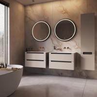 HIPP Design Phantom Ronde LED spiegel - Zwart Frame - 60 cm - Directe LED Rondom - Spiegelverwarming - Kleurenwissel - Touch Dimmer - thumbnail