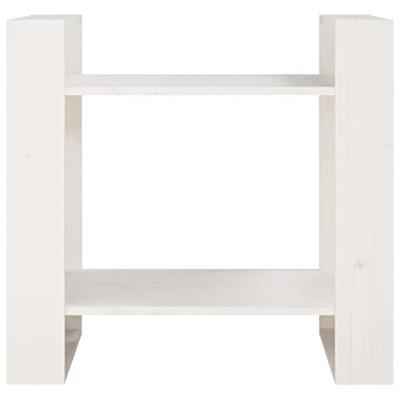 Boekenkast/kamerscherm 60x35x57 cm massief grenenhout wit