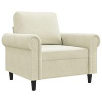 Fauteuil 60 cm fluweel crmekleurig - thumbnail