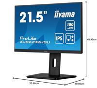 Iiyama ProLite XUB2292HSU-B6 LCD-monitor Energielabel E (A - G) 54.6 cm (21.5 inch) 1920 x 1080 Pixel 16:9 0.4 ms HDMI, DisplayPort, Hoofdtelefoon (3.5 mm - thumbnail