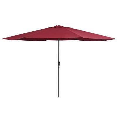 Parasol met metalen paal 390 cm bordeauxrood