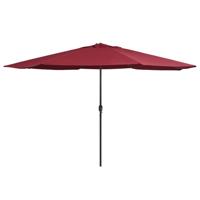 Parasol met metalen paal 390 cm bordeauxrood - thumbnail