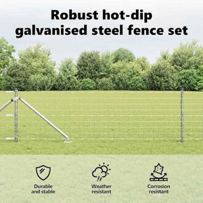 VidaXL Hek met paal zilver 0,4 x 25 m staal