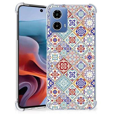 Motorola Moto G34 Anti-Shock Hoesje Tiles Color Motorola Moto G34 Anti-Shock Hoesje Tiles Color