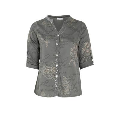 Paprika top met all over print en pailletten grijs/goud/antraciet Paprika top met all over print en pailletten grijs/goud/antraciet