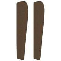 Hoofdbord met randen 83x23x118/128 cm stof donkerbruin - thumbnail