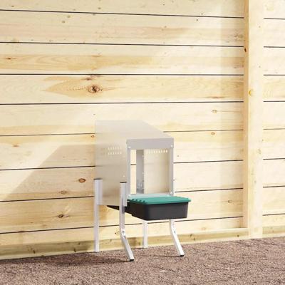 Kippennestkast 1 compartiment met poten gegalvaniseerd staal Kippennestkast 1 compartiment met poten gegalvaniseerd staal