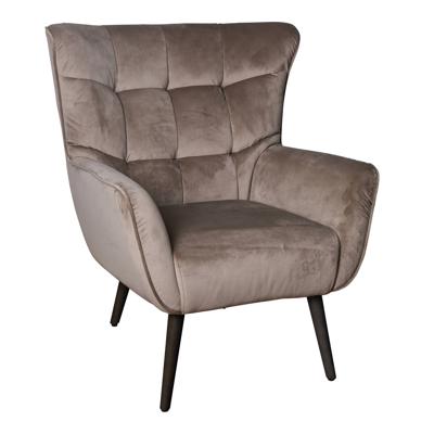 PTMD Fauteuil 'Kian' Velvet, kleur Zand PTMD Fauteuil 'Kian' Velvet, kleur Zand
