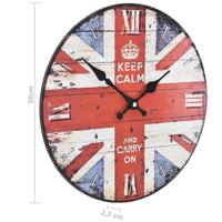 Wandklok vintage stijl 30 cm UK - thumbnail