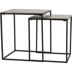 Light & Living Bijzettafel 'Banos' Set van 2 stuks 40x40x45+, antiek brons Light & Living Bijzettafel 'Banos' Set van 2 stuks 40x40x45+, antiek brons