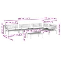 5-delige Loungeset pallet massief acaciahout - thumbnail