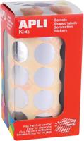 Apli Kids stickers op rol, cirkel diameter 20 mm, 1770 stuks, metallic zilver - thumbnail