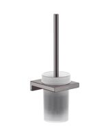 Closetborstelgarnituur Met Wandmontage HansGrohe AddStoris Geborsteld Zwart Chroom - thumbnail