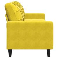 Driezitsbank 210 cm fluweel geel - thumbnail