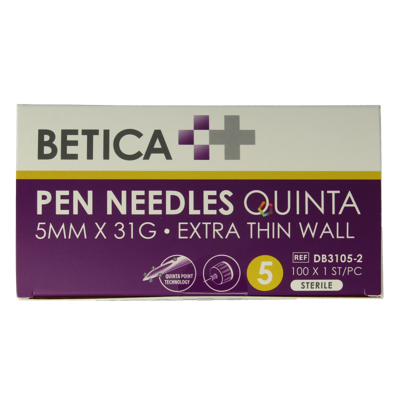 Betica Pennaalden Quinta steriel 5mmx31g 100 Stuks