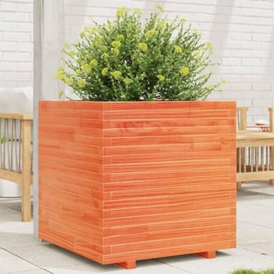 Plantenbak 70x70x72 cm massief grenenhout wasbruin Plantenbak 70x70x72 cm massief grenenhout wasbruin