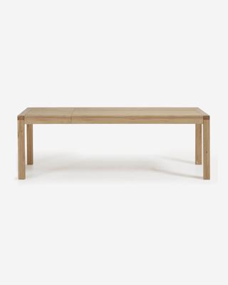 Kave Home Eettafel 'Briva' Eiken Naturel, 200 - 280 x 100cm