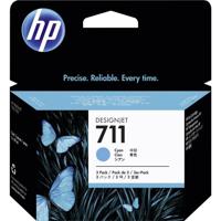 HP Inktcartridge 711 Origineel Triple Cyaan CZ134A - thumbnail