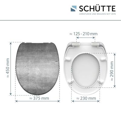 Duroplast WC-bril INDUSTRIAL GREY met soft-close - thumbnail