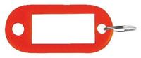 Sleutellabel pavo kunststof rood 100 stuks - thumbnail