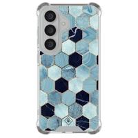 Samsung Galaxy S26 shockproof hoesje - Blue cubes - thumbnail