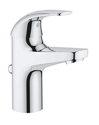 Grohe Wastafelkraan Start Curve 1-gats S-size met Waste en 28 mm ES Cartouche Chroom Grohe Wastafelkraan Start Curve 1-gats S-size met Waste en 28 mm ES Cartouche Chroom