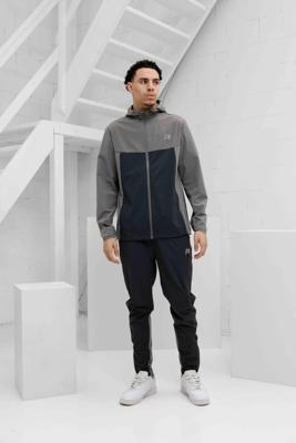 Reprimo Flight Windbreaker Trainingspak Heren Lichtgrijs/Donkergrijs - Maat S - Kleur: DonkergrijsLichtgrijs | Soccerfanshop
