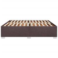 Bedframe zonder matras stof donkerbruin 200x200 cm - thumbnail