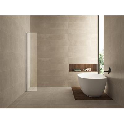 Wiesbaden Comfort Zijwand Draaibaar met Muurprofiel - 300x2000x10mm - NANO - Helder Glas/Chroom