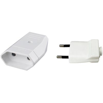 Witte Stekkerset met Kinderbeveiliging - Eurostekker en Contrastekker - 2300W - 10A