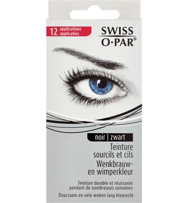 Swiss o-Par Wenkbrauwen + wimperkleur zwart (1 Set)