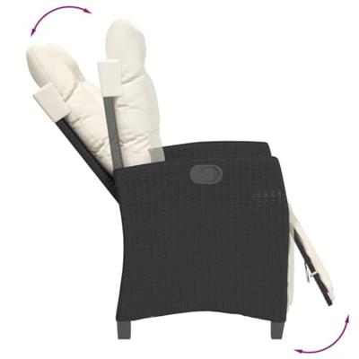 5-delige Tuinset met kussens poly rattan zwart 5-delige Tuinset met kussens poly rattan zwart