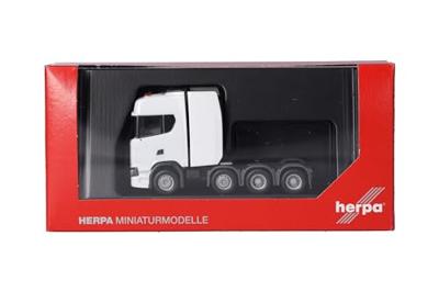 Herpa 308601-004 H0 Vrachtwagen Scania CS20 hoogdak zwaarbelaste trekmachine 4-assige (8x4), wit