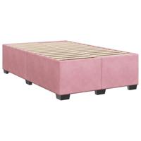 vidaXL Boxspring met matras fluweel roze 120x190 cm, boxspring, ledikant, bedframe, bed, boxspring bed, bedbodem, seniorenbed, senioren bed - thumbnail