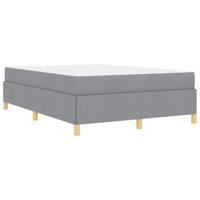 Boxspring bed Lichtgrijs en Wit en Lichtgrijs 160 x 200 cm Stof - thumbnail