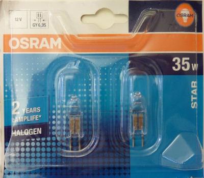 OSRAM HOMELIGHTING Halogeenlamp Energielabel: G (A - G) GY6.35 44 mm 12 V 35 W Stiftfitting Dimbaar 1 set(s)