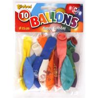 Globos happy birthday ballonnen 10 stuks - thumbnail