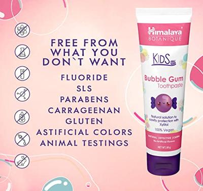 Himalaya Botanique kids tandpasta bubble gum 80 Gram