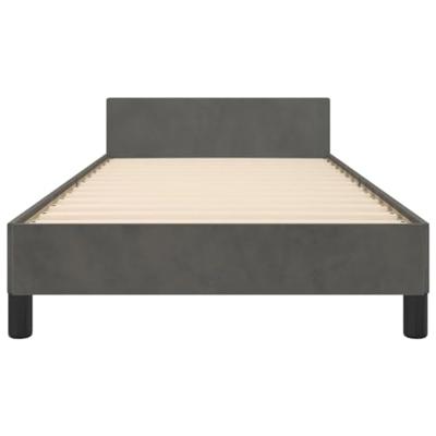 Bedframe zonder matras 90x190 cm fluweel donkergrijs