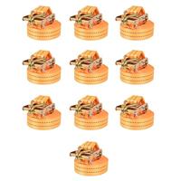 VidaXL Spanbanden 1 ton 6mx38mm oranje 10 st - thumbnail