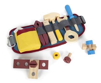 Small Foot houten gereedschap met riem