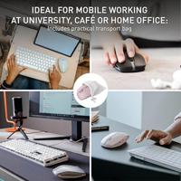 CHERRY GENTIX BT Muis Bluetooth Optisch Kersenbloesemroze 7 Toetsen 1000 dpi, 2000 dpi Geïntegreerd scrollwiel, Oplaadbaar - thumbnail