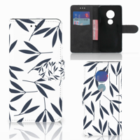 Motorola Moto G7 Play Hoesje Leaves Blue - thumbnail