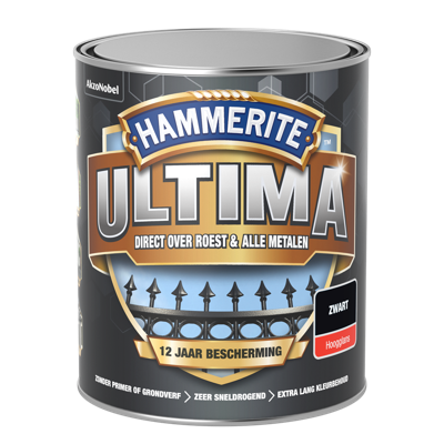 Hammerite Ultima Hoogglans | Zwart | 750ml - 5566465 Hammerite Ultima Hoogglans | Zwart | 750ml - 5566465