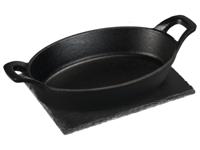 GRILLMEISTER Gietijzeren BBQ-grillpan of -hamburgerpers (Mini ovale pan) - thumbnail