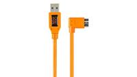 Tether Tools USB-kabel USB-A stekker, USB-micro-B 3.0 stekker 0.50 m Oranje 90° haaks naar rechts TET-CU61RT02-ORG - thumbnail