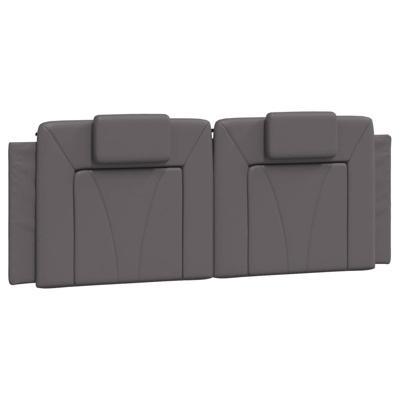 Bed met matras kunstleer grijs 160x200 cm - thumbnail