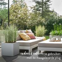 Bloempot Elho Wit Ø 39 cm Plastic Vierkant Modern - thumbnail